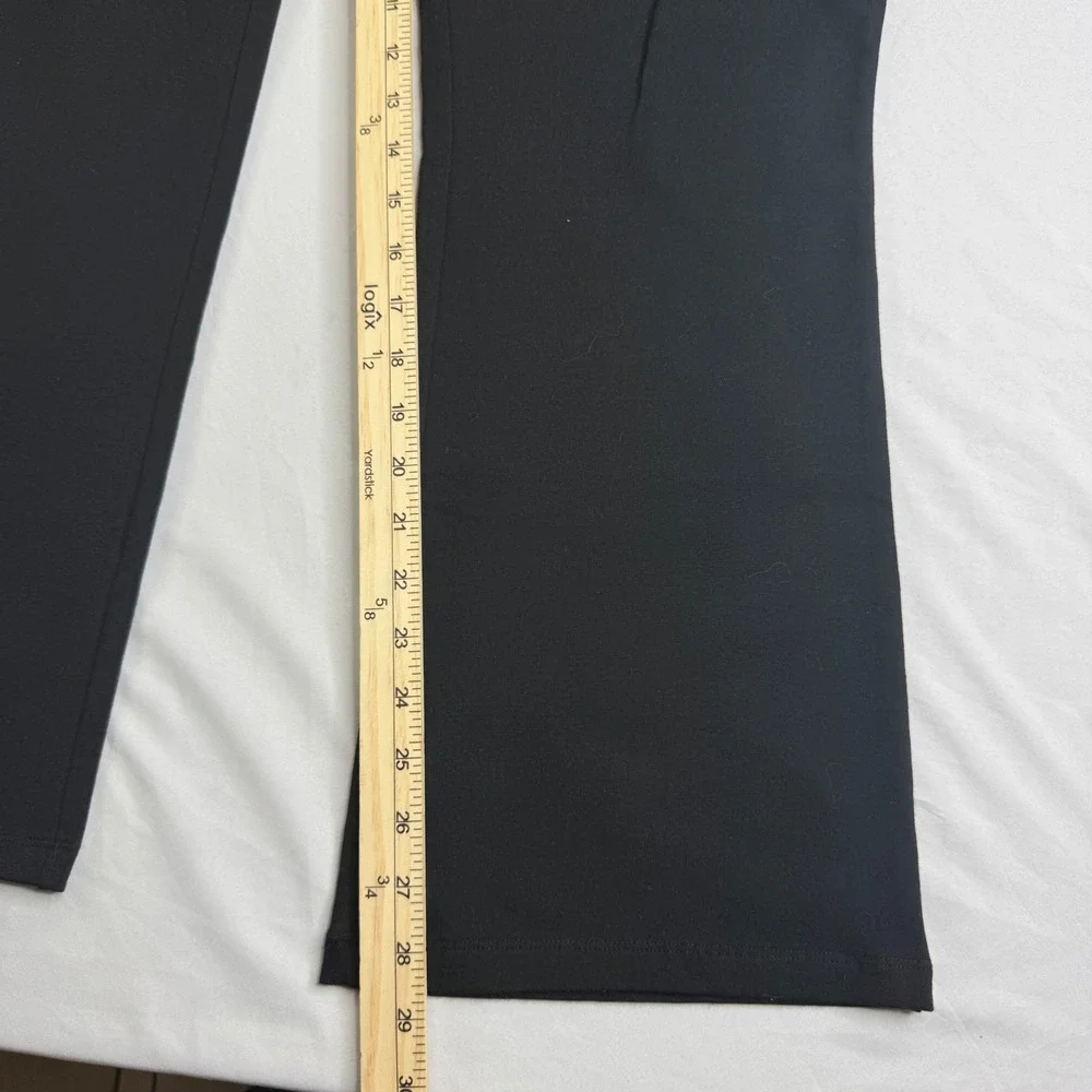 Women with Control Renee Greenstein Black Bootcut Pants Tummy Control Petite LP
